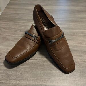 Perry Ellis Portfolio Brown 9.5 Loafers Good Condition